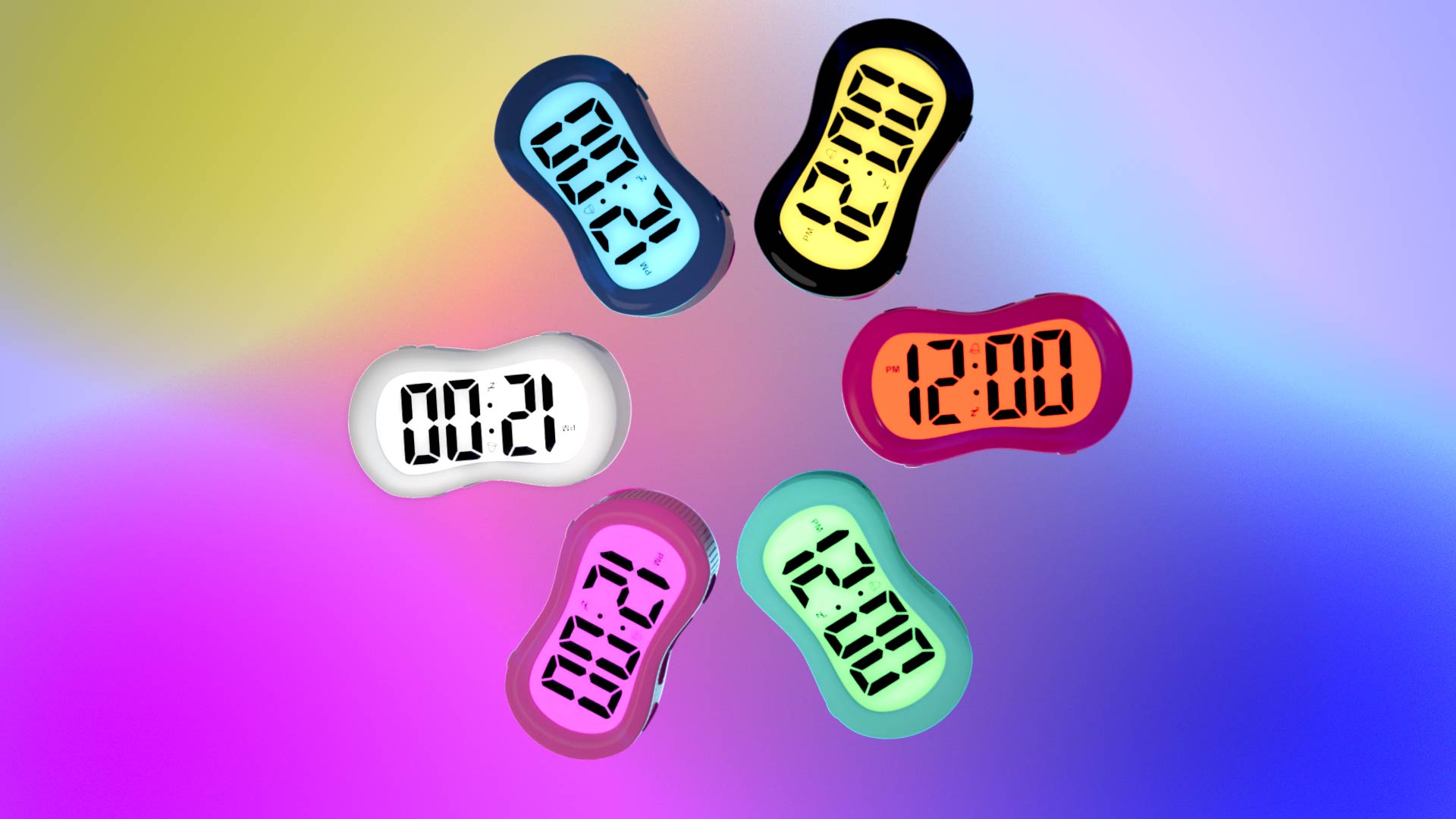 Radial arrangement of color options